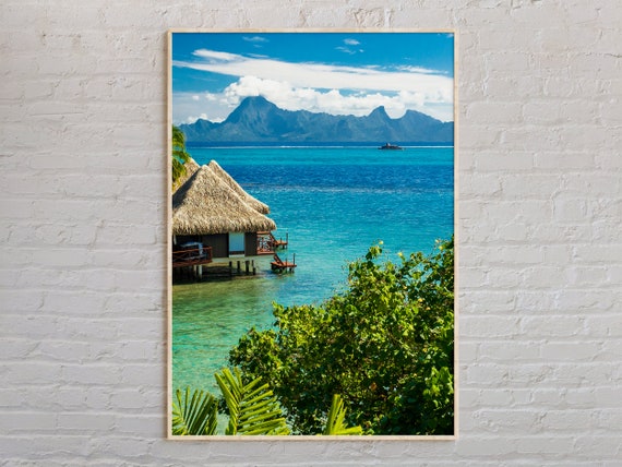 Real Photo Tahiti Print Wall Art Poster Decor Oceania