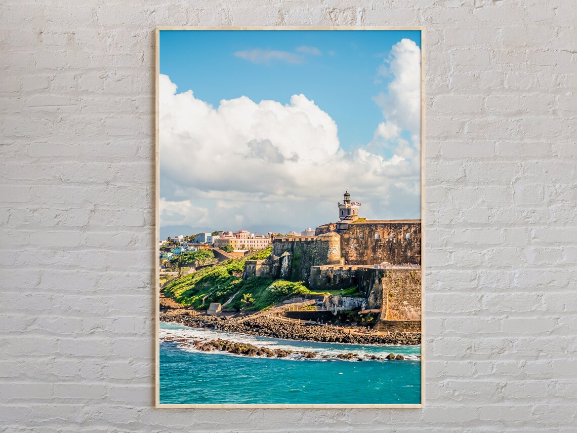 San Juan Puerto Rico Travel Poster, Real Photo