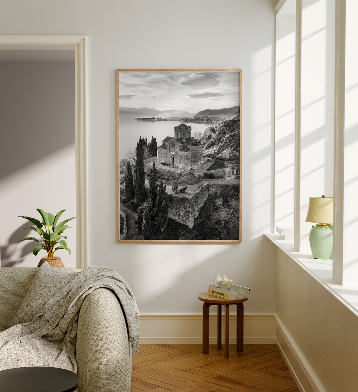 Black and White North Macedonia Art Print - Image 5