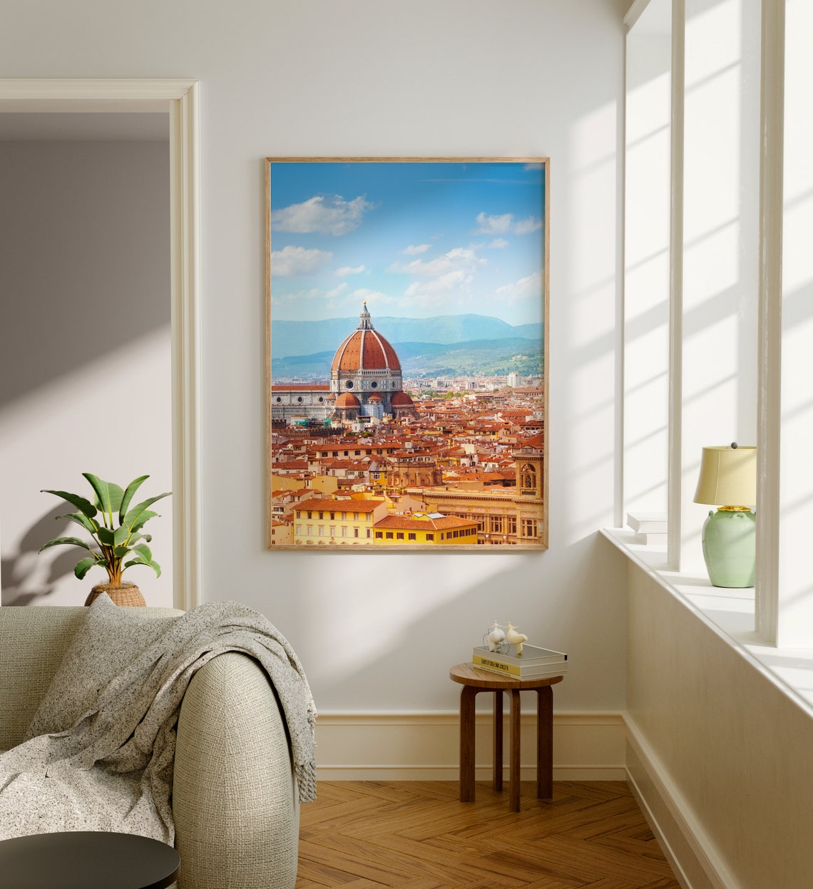 Florence Italy Duomo Cathedral over Bright Tuscan Rooftops Poster - Image 5
