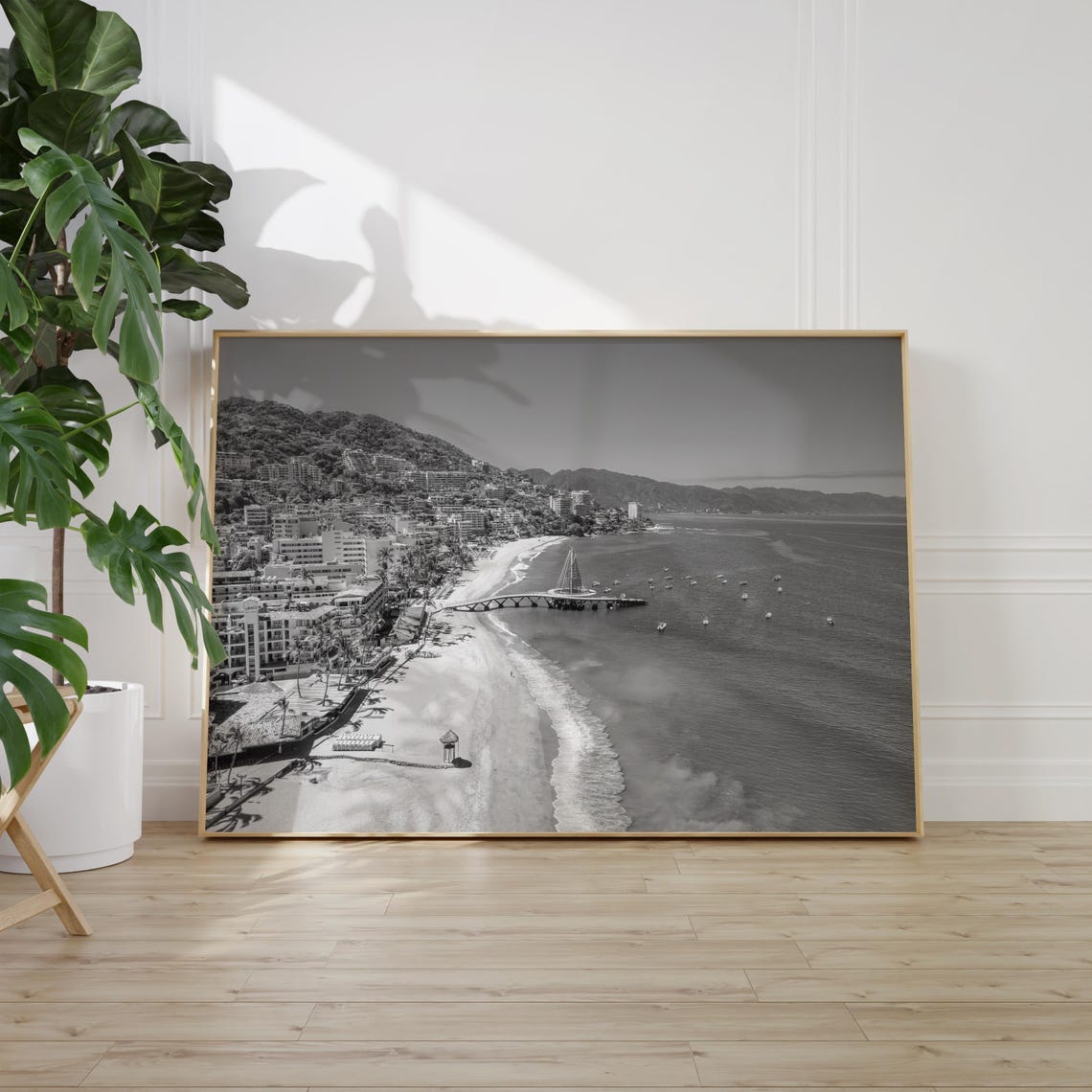 Black And White Puerto Vallarta Print Puerto Vallarta Wall Art Puerto Vallarta Poster Puerto Vallarta Photo Puerto Vallarta Decor - Image 2