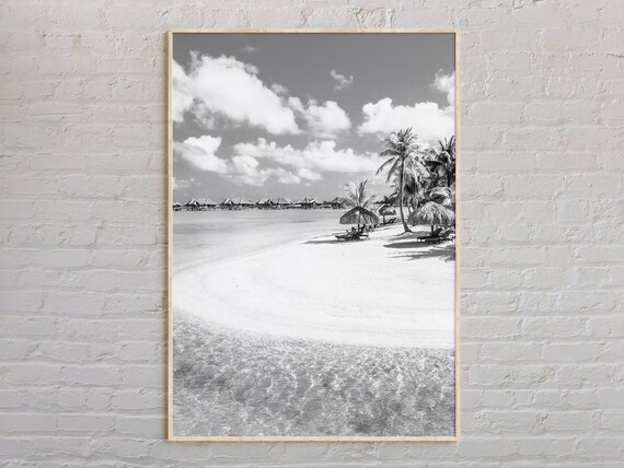 Bora Bora Overwater Bungalow Tropical Beach Photo Art Poster