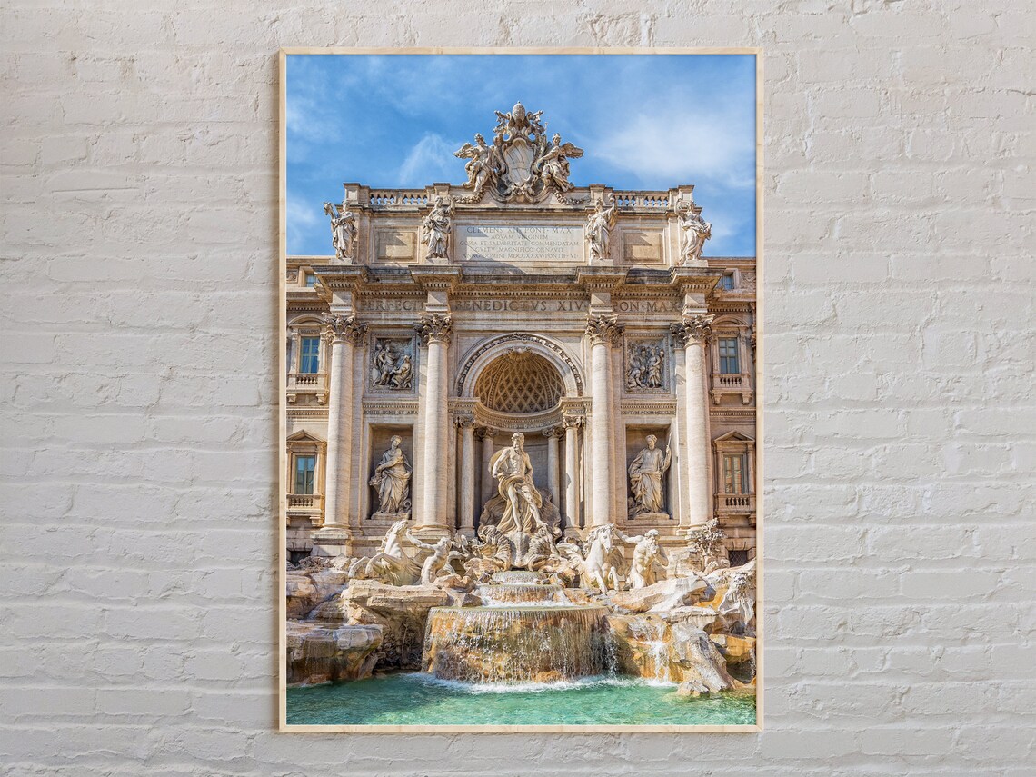 Real Photo Rome Travel Poster, Italy Wall Art