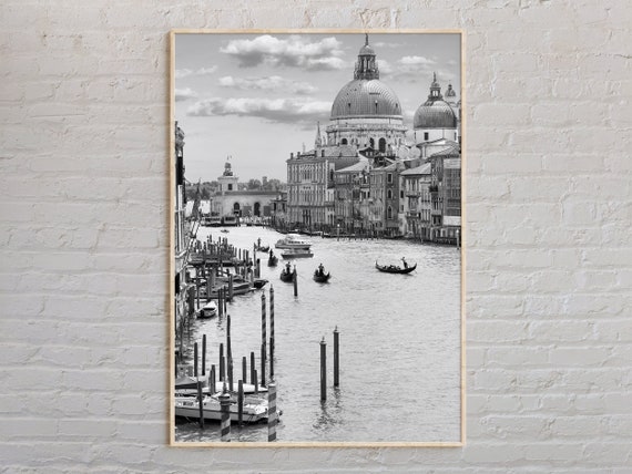 Venice Black And White Photo Decor Poster