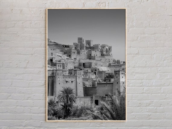 Black And White Morocco Print Wall Art Poster Photo Decor Africa