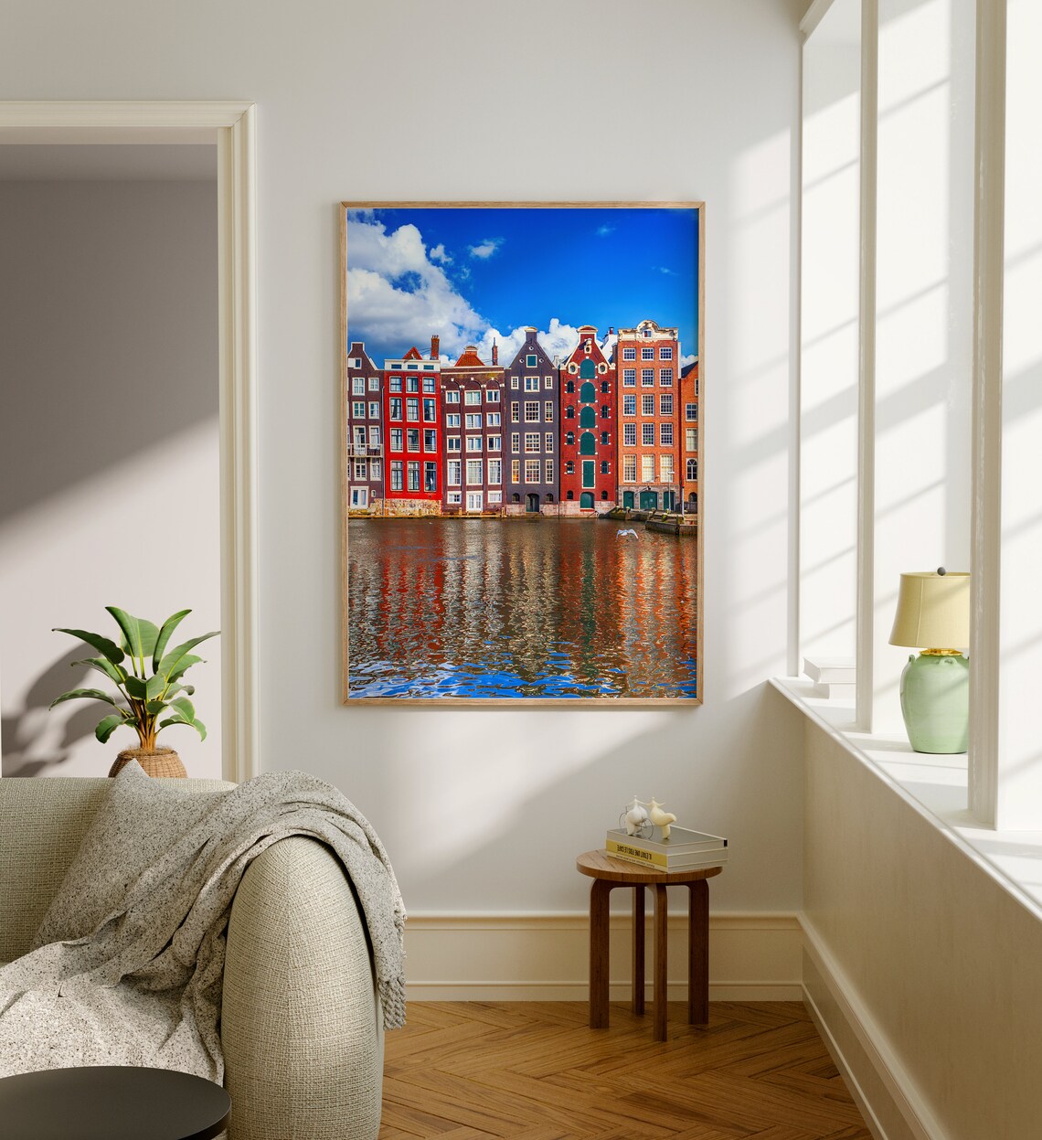 Amsterdam Canal Houses Colorful Dutch Gables over Water Poster - Image 5