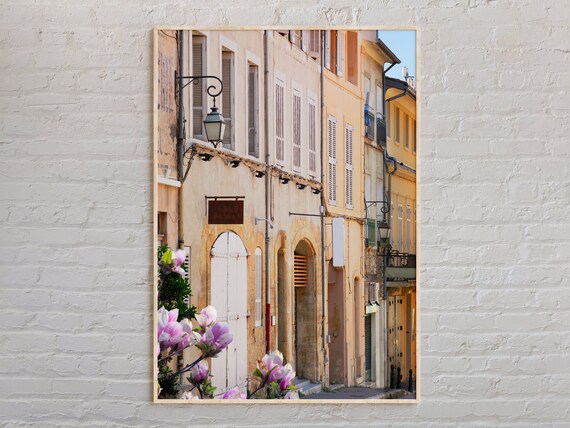 Aix-en-Provence Old Town Street Magnolia Spring Real Photo Wall Art
