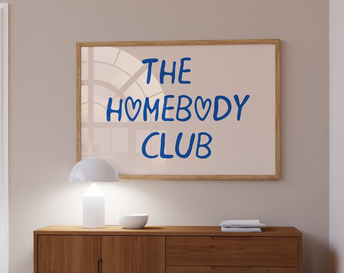 The Homebody Club Art Print, Trendy Self-Care Decor - Image 6