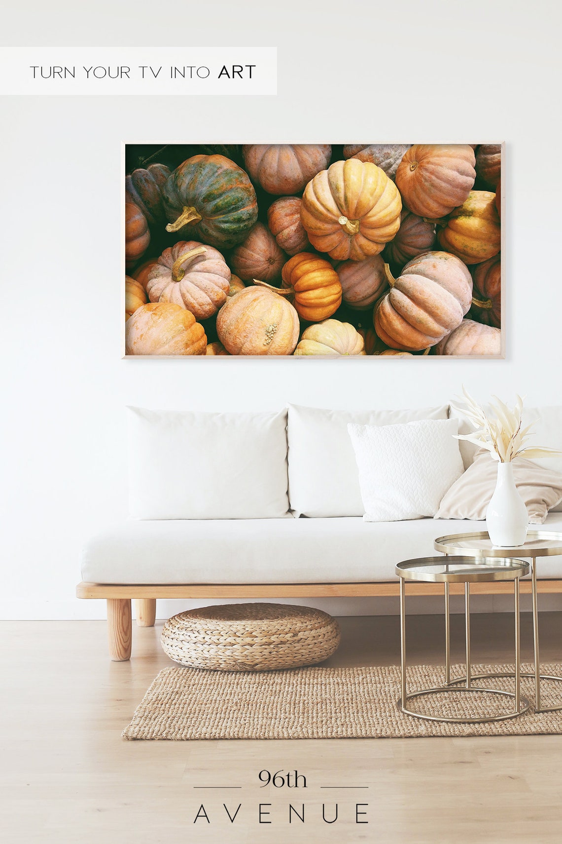 Autumn Pumpkin Pile, Fall Smart TV Art - Image 2