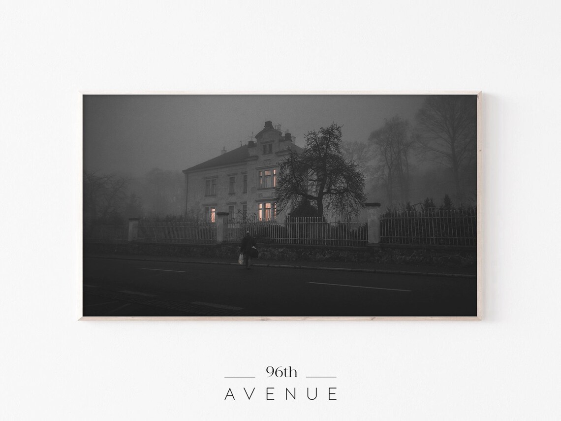 Haunted House Gothic Halloween Art Print