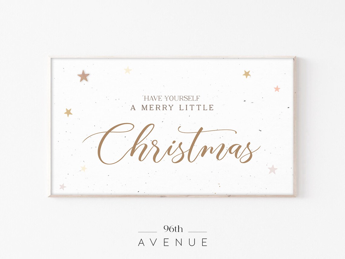 Merry Christmas Art for TV, Poster Print