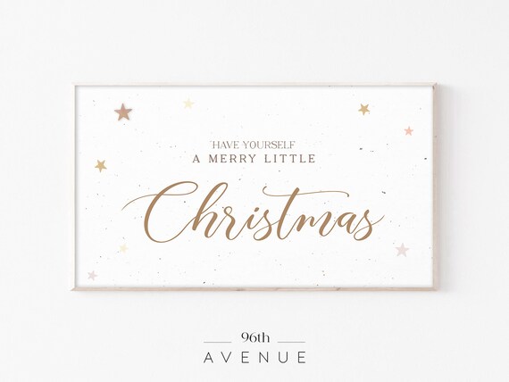 Merry Christmas Art for TV, Poster Print