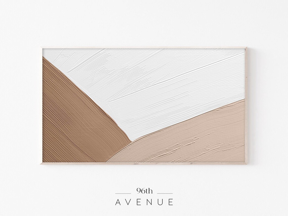 Abstract Neutral TV Art, Modern Wall Art Print