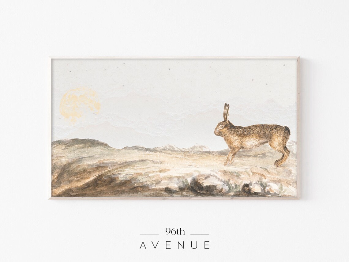 Easter Vintage Painting, Abstract Modern Art Print