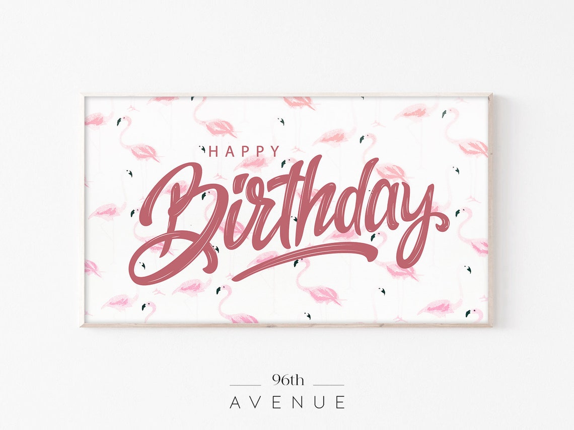 Frame Tv Art Tropical Birthday Art For Tv