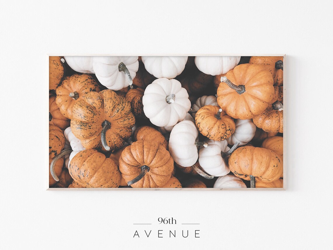 Thanksgiving Pumpkin Pile Fall TV Art Print