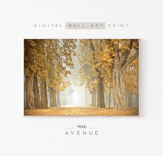 Autumn Forest Art Print, Fall Wall Decor