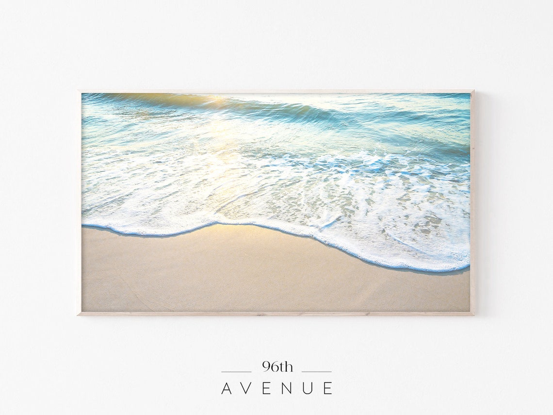 Ocean Wave Art For TV, Coastal Decor