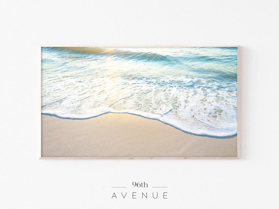 Ocean Wave Art For TV, Coastal Decor