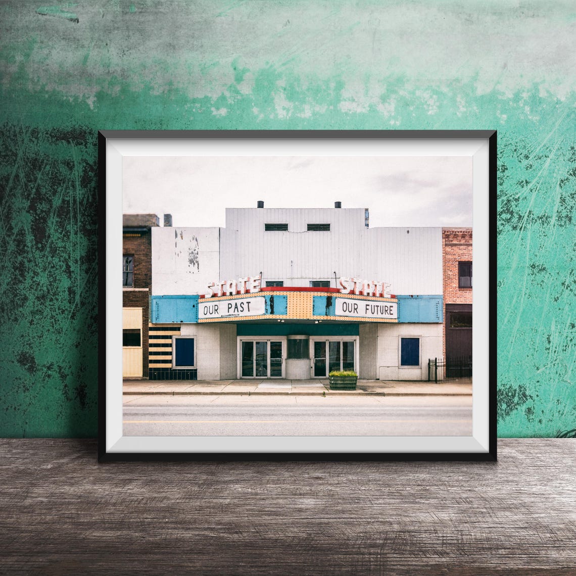 State Theatre Our Past Our Future Vintage Movie Marquee Poster