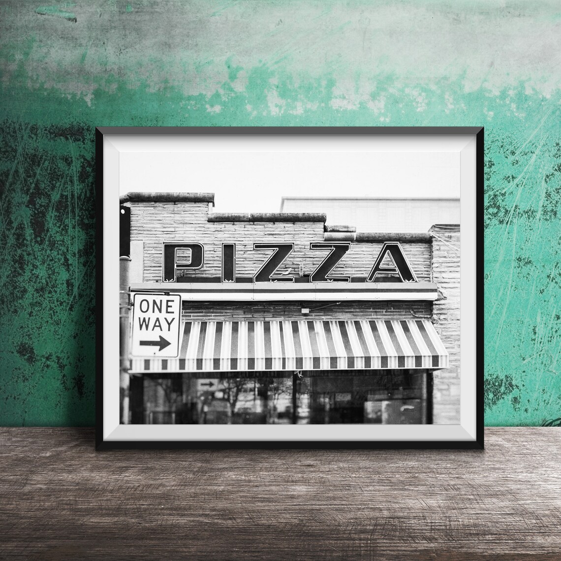 Neon Pizzeria Sign Art Print, Red Kitchen Decor - Image 2