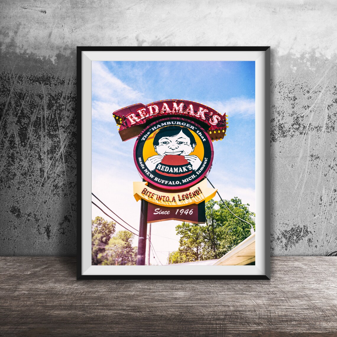 Redamaks Burgers New Buffalo Michigan Photography Original Wall Art Photo Modern Photography Unframed Decor Southwest Michigan