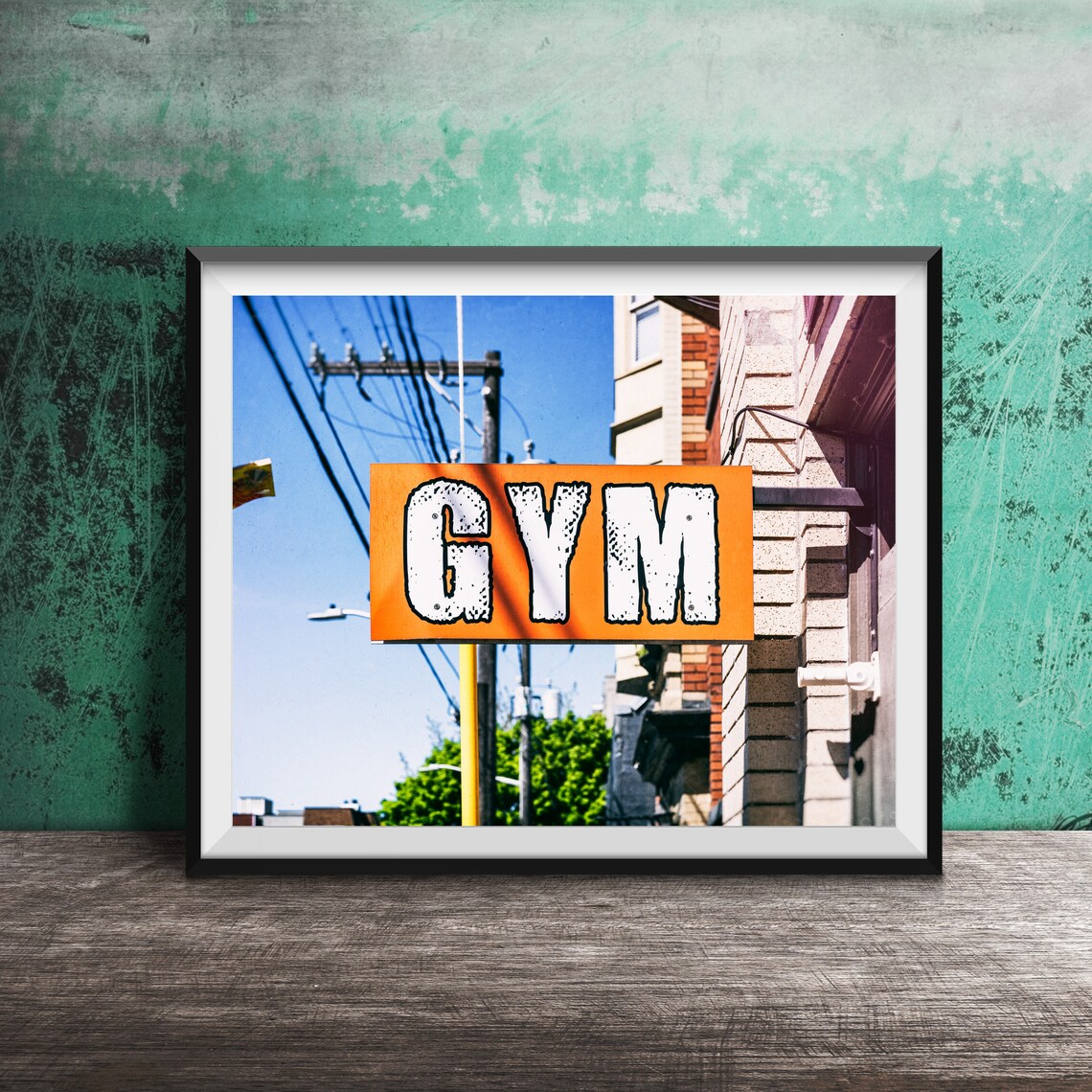 Gym Sign Vintage Urban Art Photography Modern Print