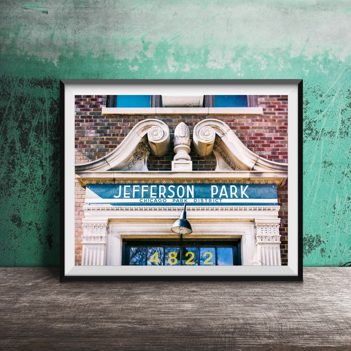 Jefferson Park Chicago Park District Ornate Entrance Sign Poster