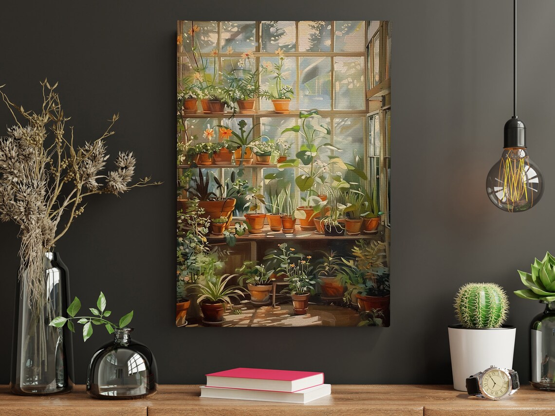 Vintage Greenhouse Painting Botanical Art Print - Image 4