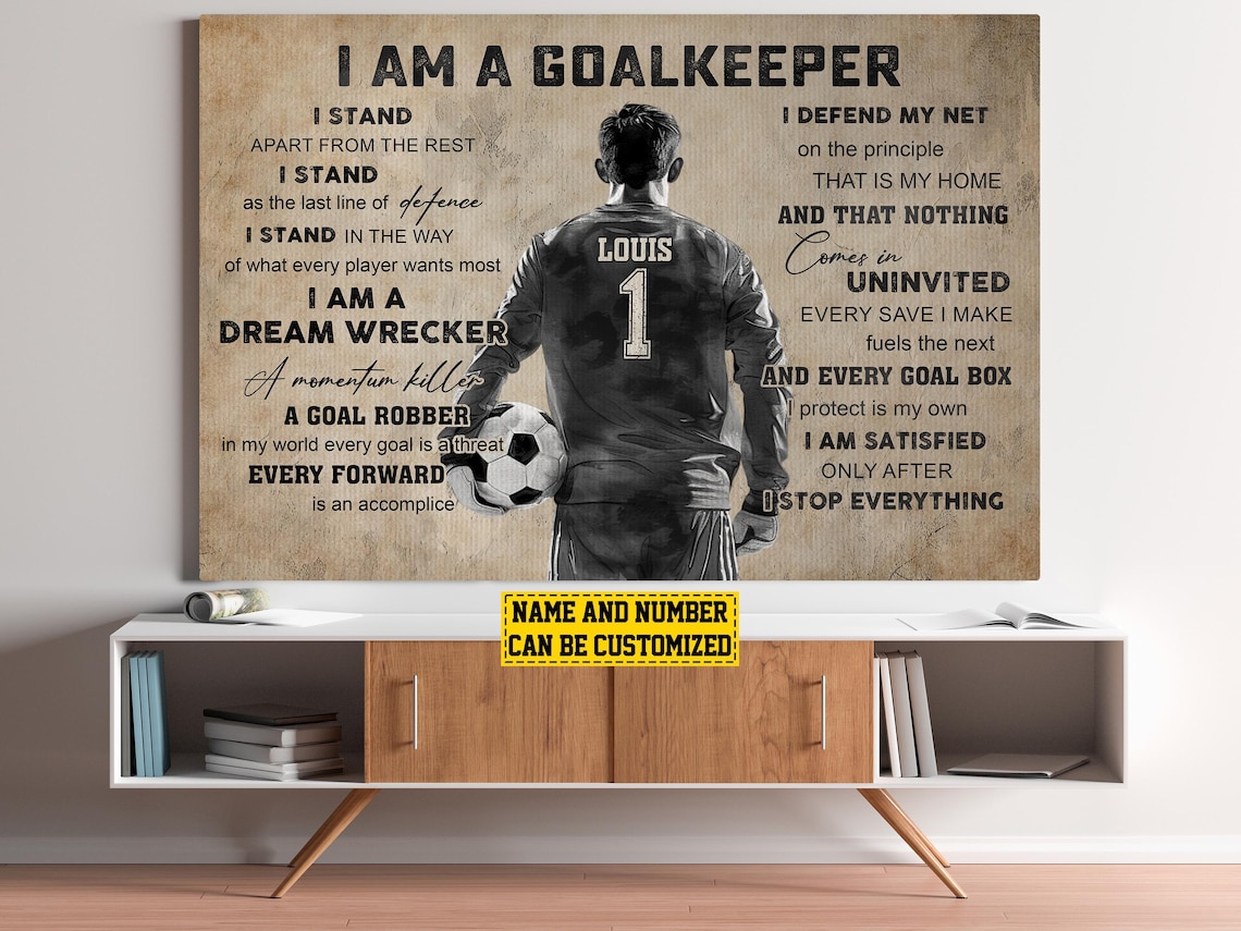 Soccer Goalkeeper Personalized Art Print, Gift for Him - Image 5