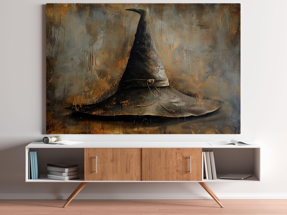 Vintage Witchy Hat Halloween Decor Poster Print - Image 5