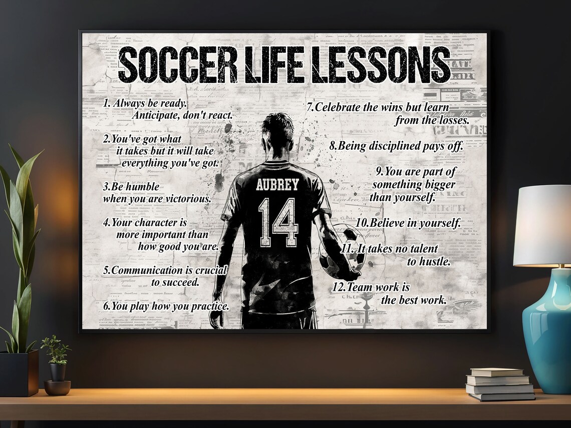 Soccer Life Lessons Personalized Poster Print - Image 5