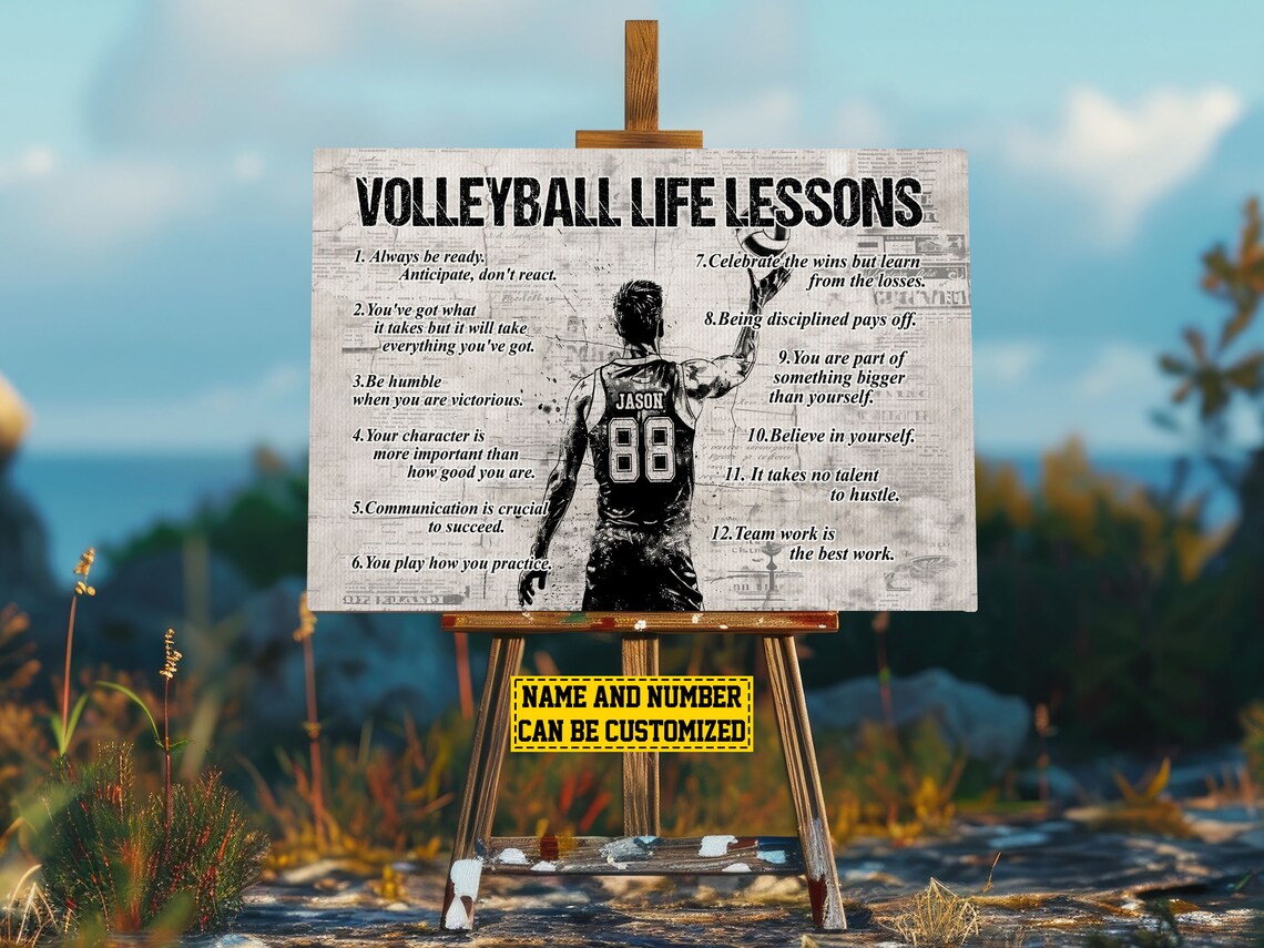Personalized Volleyball Life Lessons Art Print - Image 2