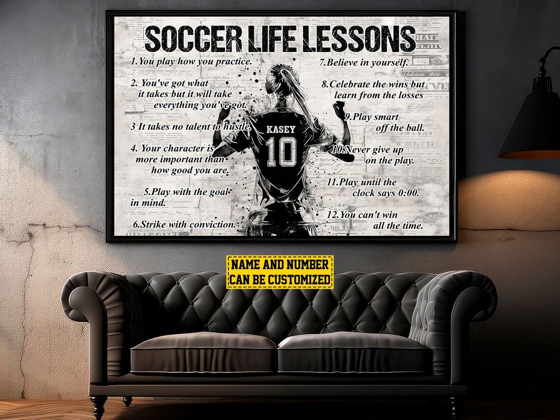 Soccer Life Lessons Personalized Art Print - Image 2