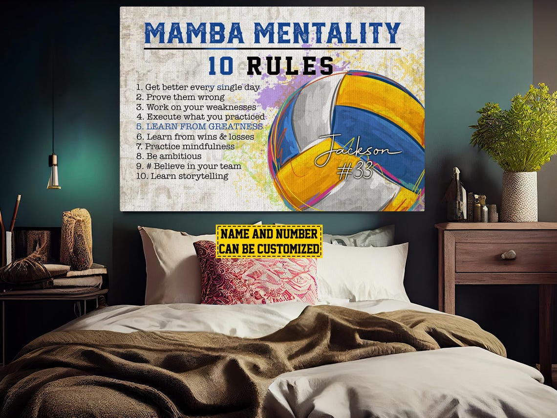 Volleyball 10 Rules Personalized Print Volleyball Poster Volleyball Print Volleyball Gift - Image 5
