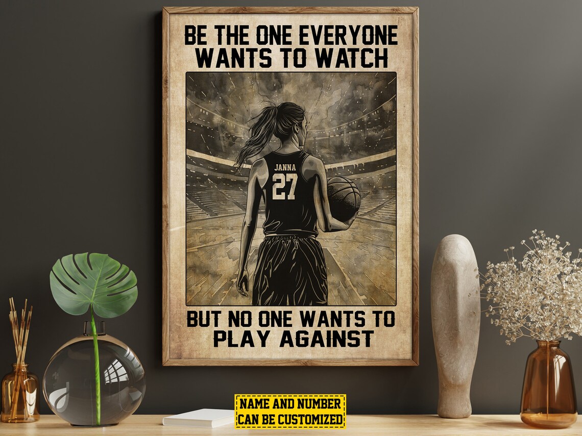 Basketball Motivation Personalized Poster Print, Daughter - Image 4