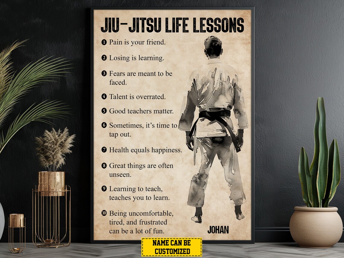 Jiu Jitsu Life Lessons Personalized Art Print - Image 2