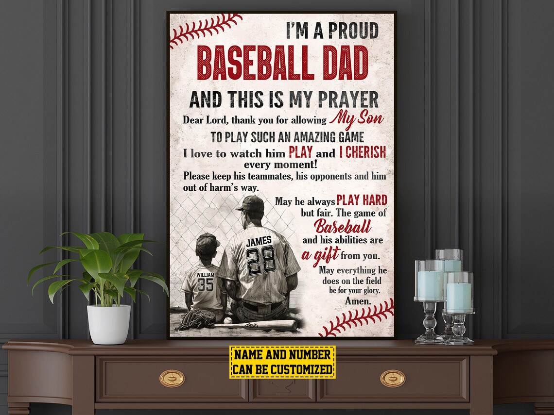 Baseball Dad And Son Personalized Gift For Boy - Image 4