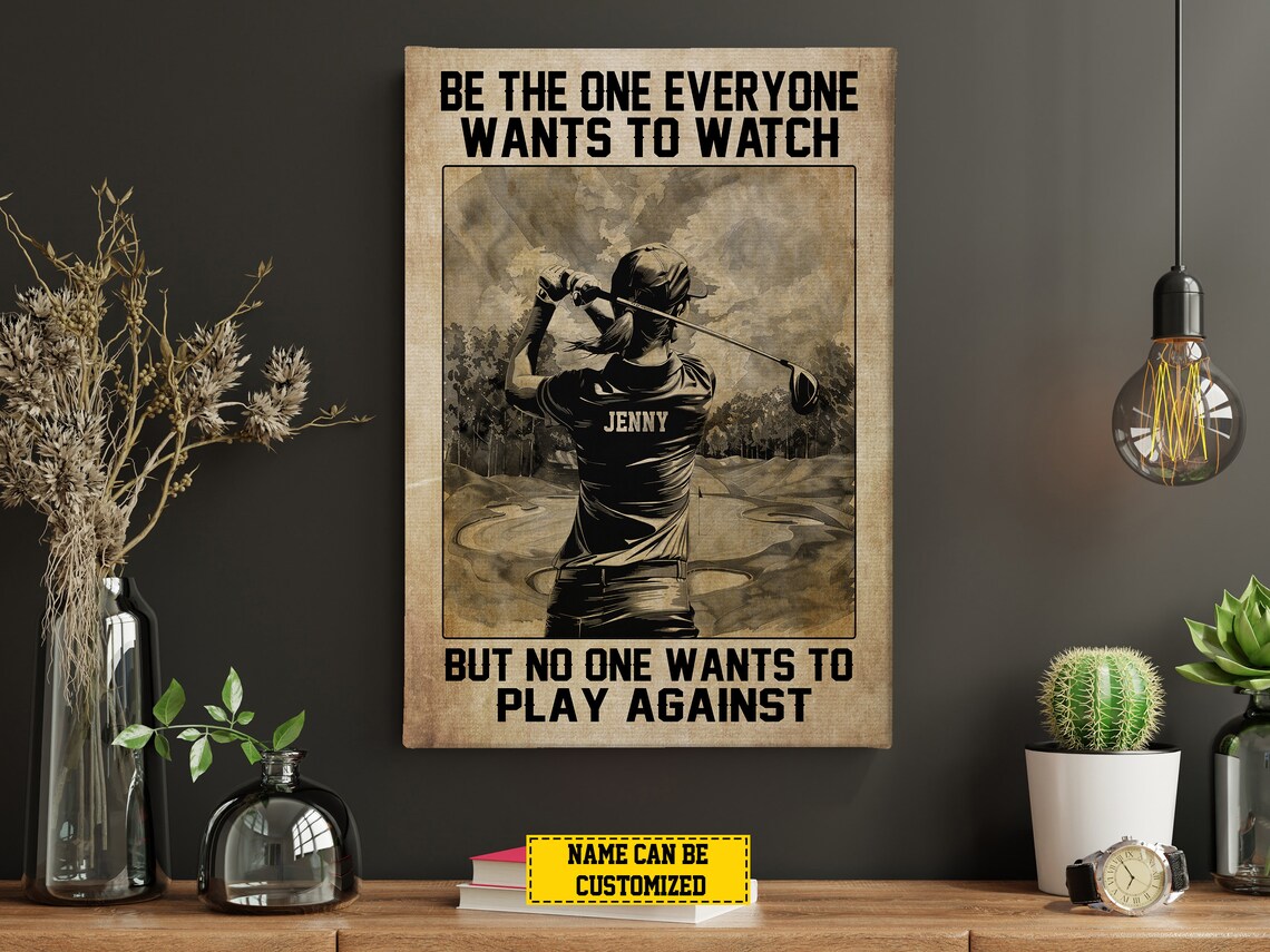 Vintage Golf Motivation Personalized Poster Print - Image 3