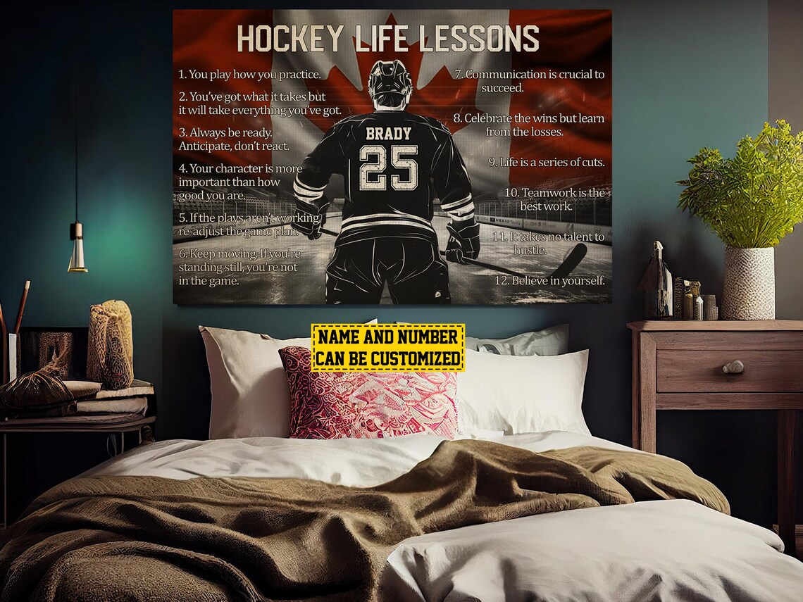 Canada Hockey Life Lessons Personalized Art Print - Image 4