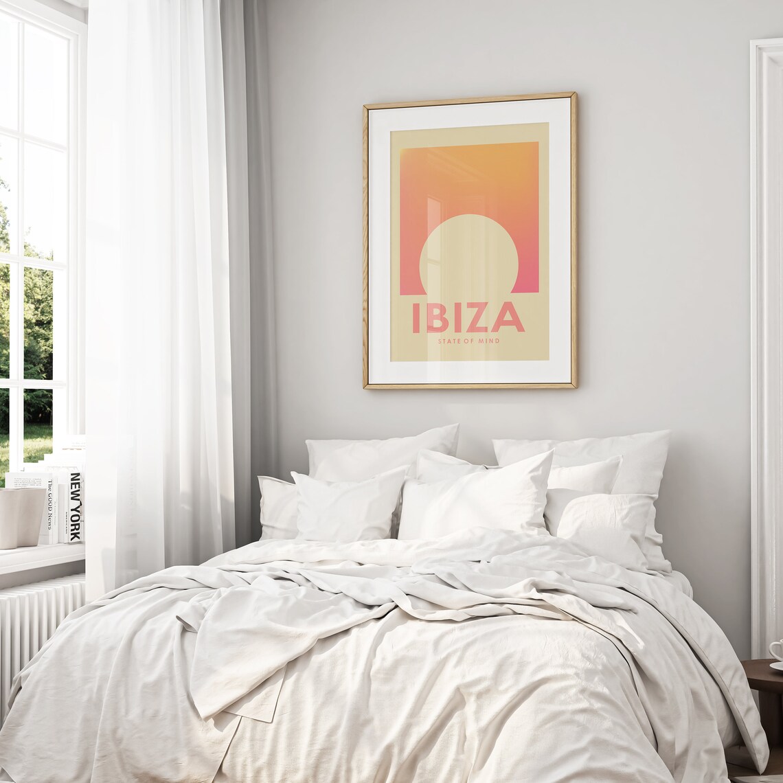 Ibiza Retro Beach Travel Poster, Boho Wall Art - Image 3
