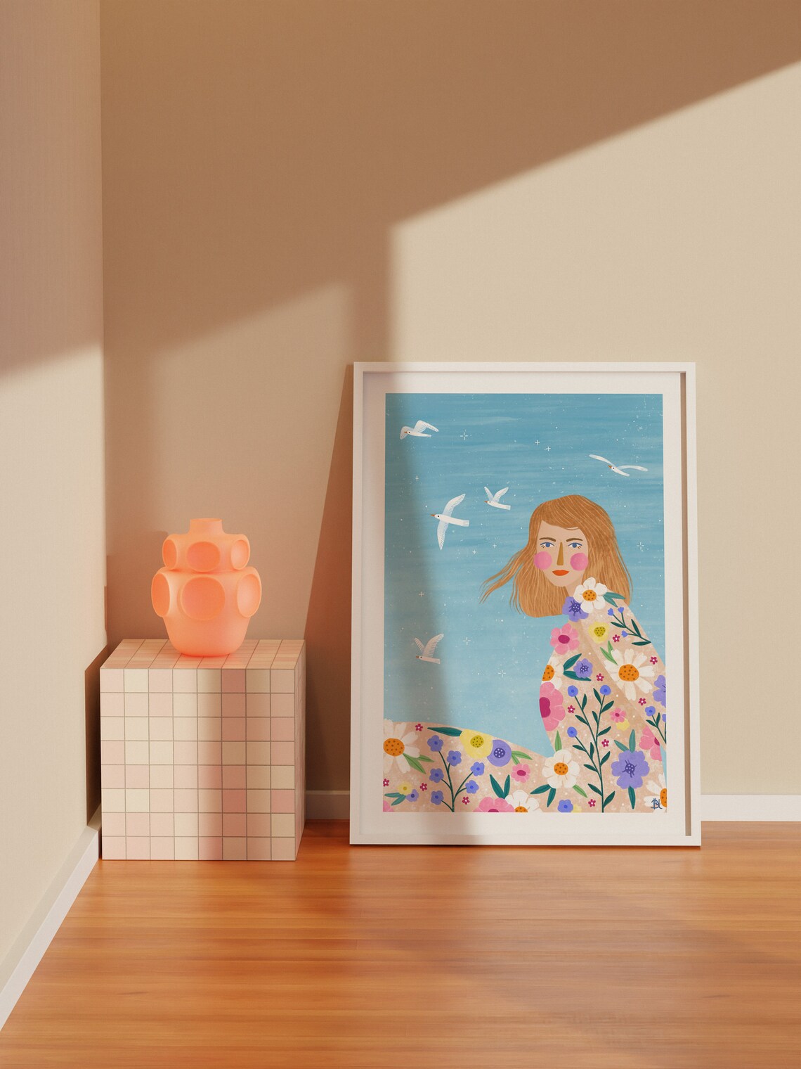 Taylor Illustrated Art Print, Floral Fan Art Decor - Image 3