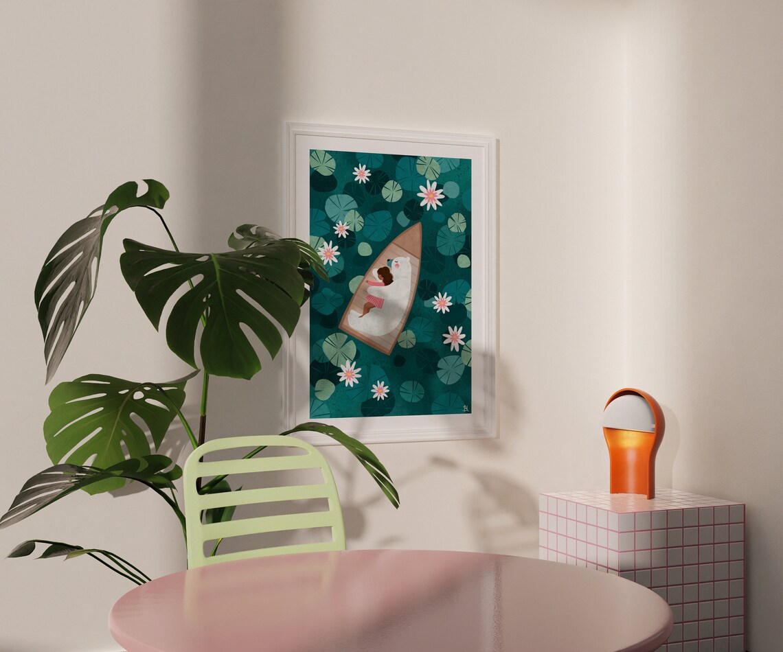 Boat Trip Children Art Print, Boho Nursery Decor - Image 3