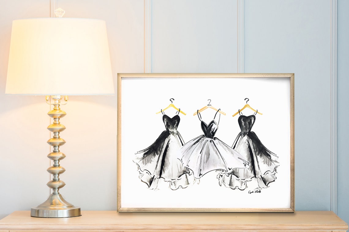 Ballerina Dress Watercolor Set Fashion Print Princess Art Designer Dresses Granddaughter Gift Women Ball Gown Girl Pageant Couture - Image 3