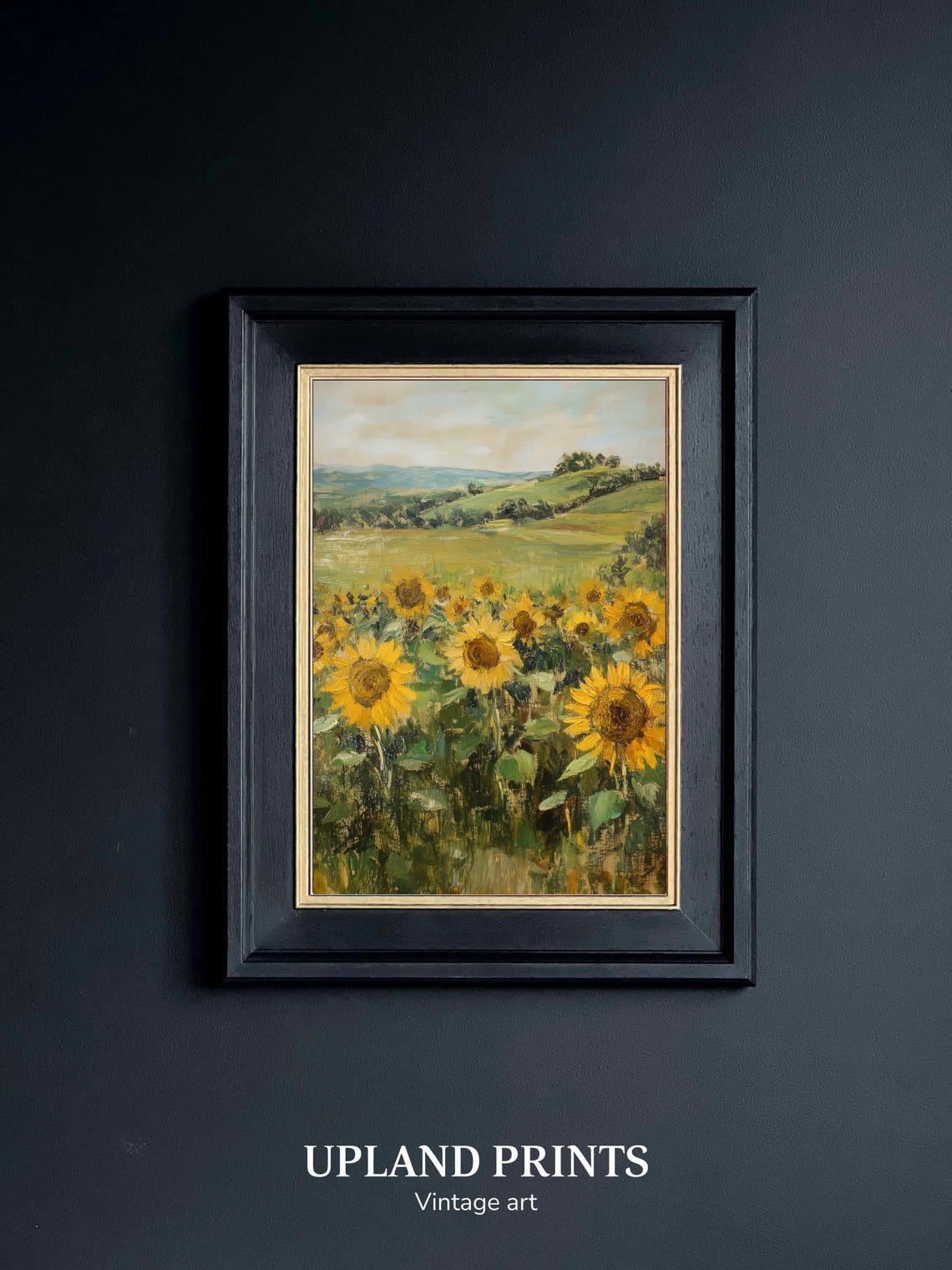 Sunflowers Painting Sunflower Field Landscape Painting Field Of Flowers Art Summer Farmhouse Decor 160 - Image 2
