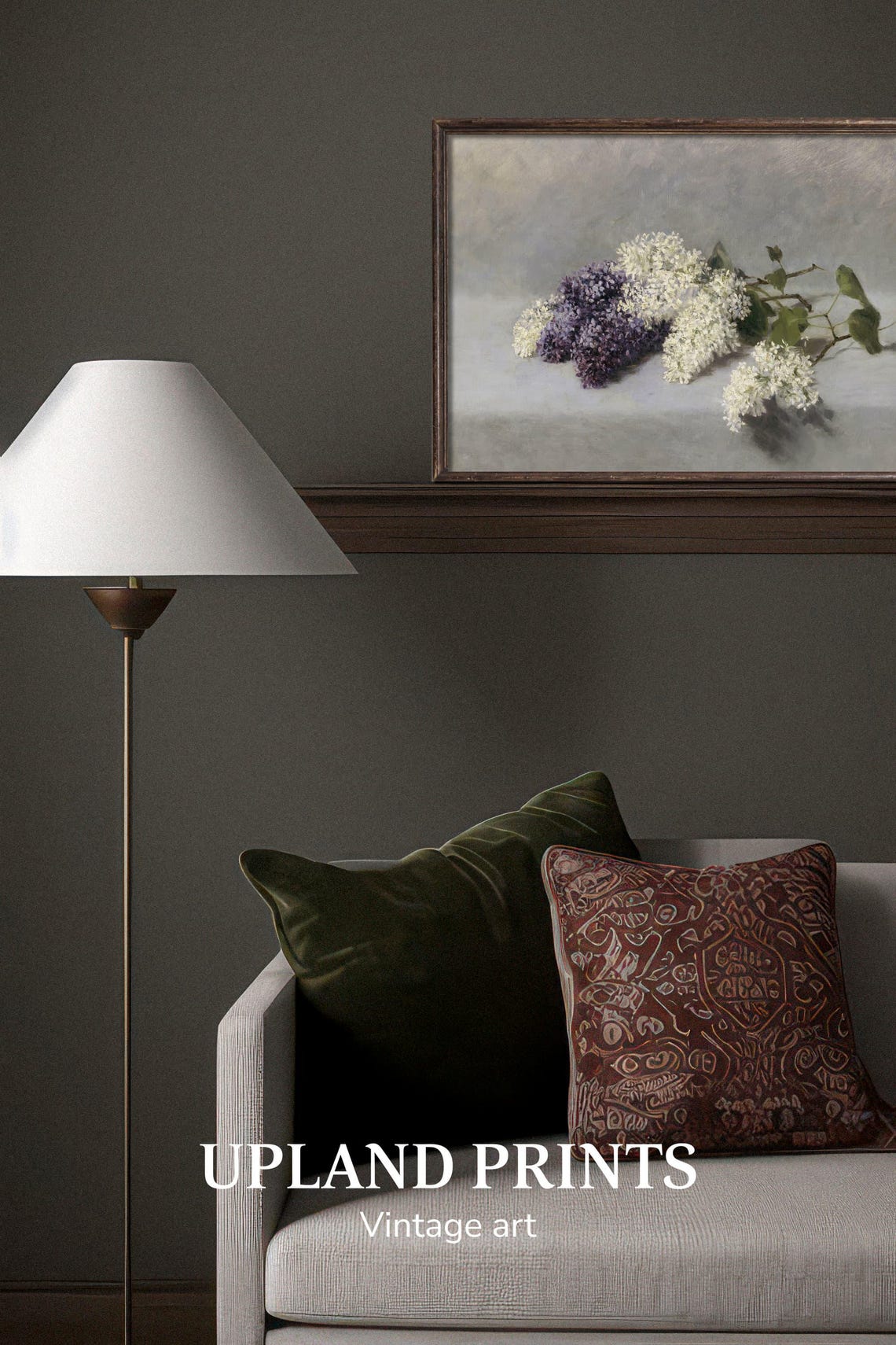 Purple Flowers Painting Vintage Floral Print Still Life Vintage Flower Art Floral Art Print Floral Still Life Painting 056 - Image 2