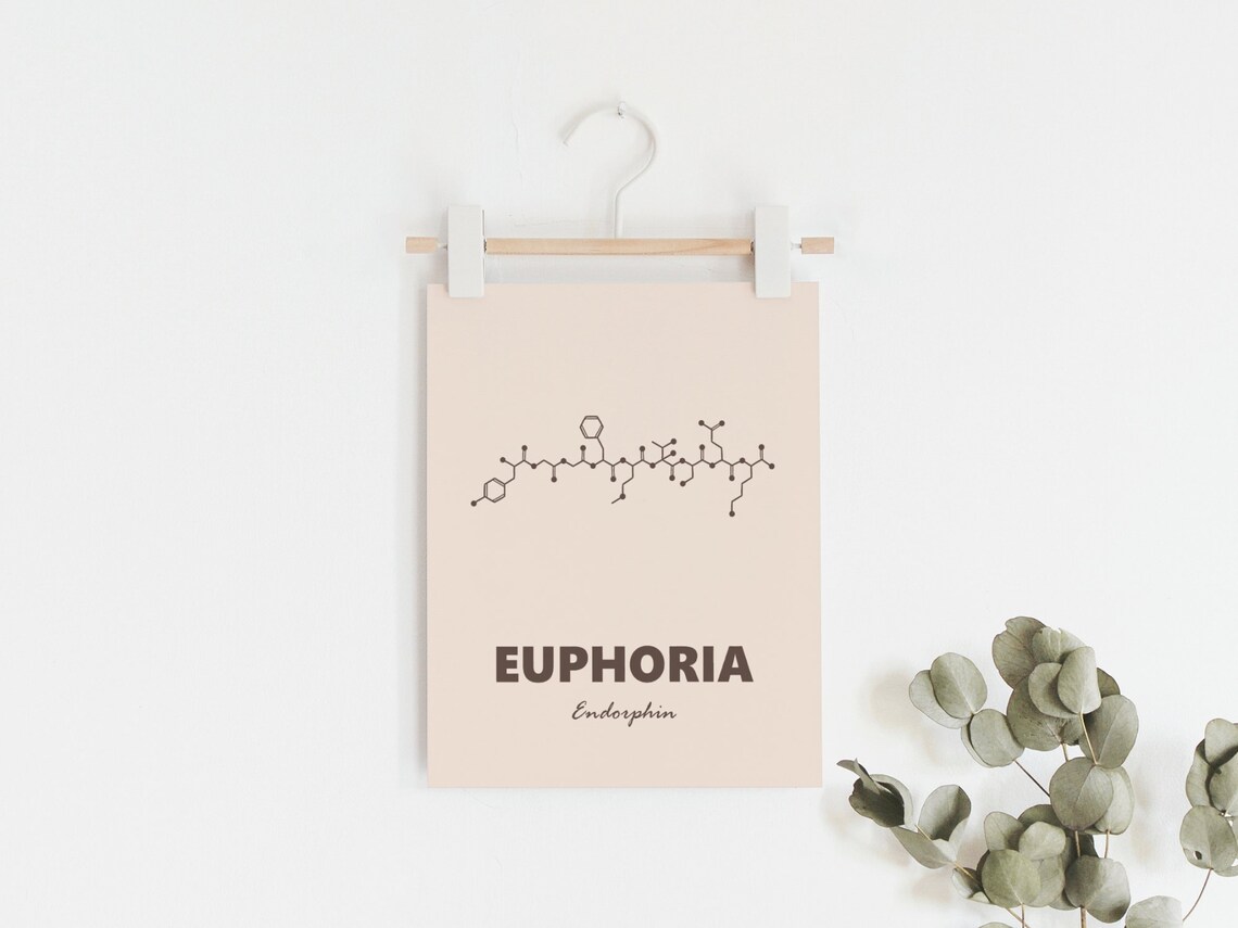 Euphoria Molecule Print, Minimalist Science Poster - Image 2