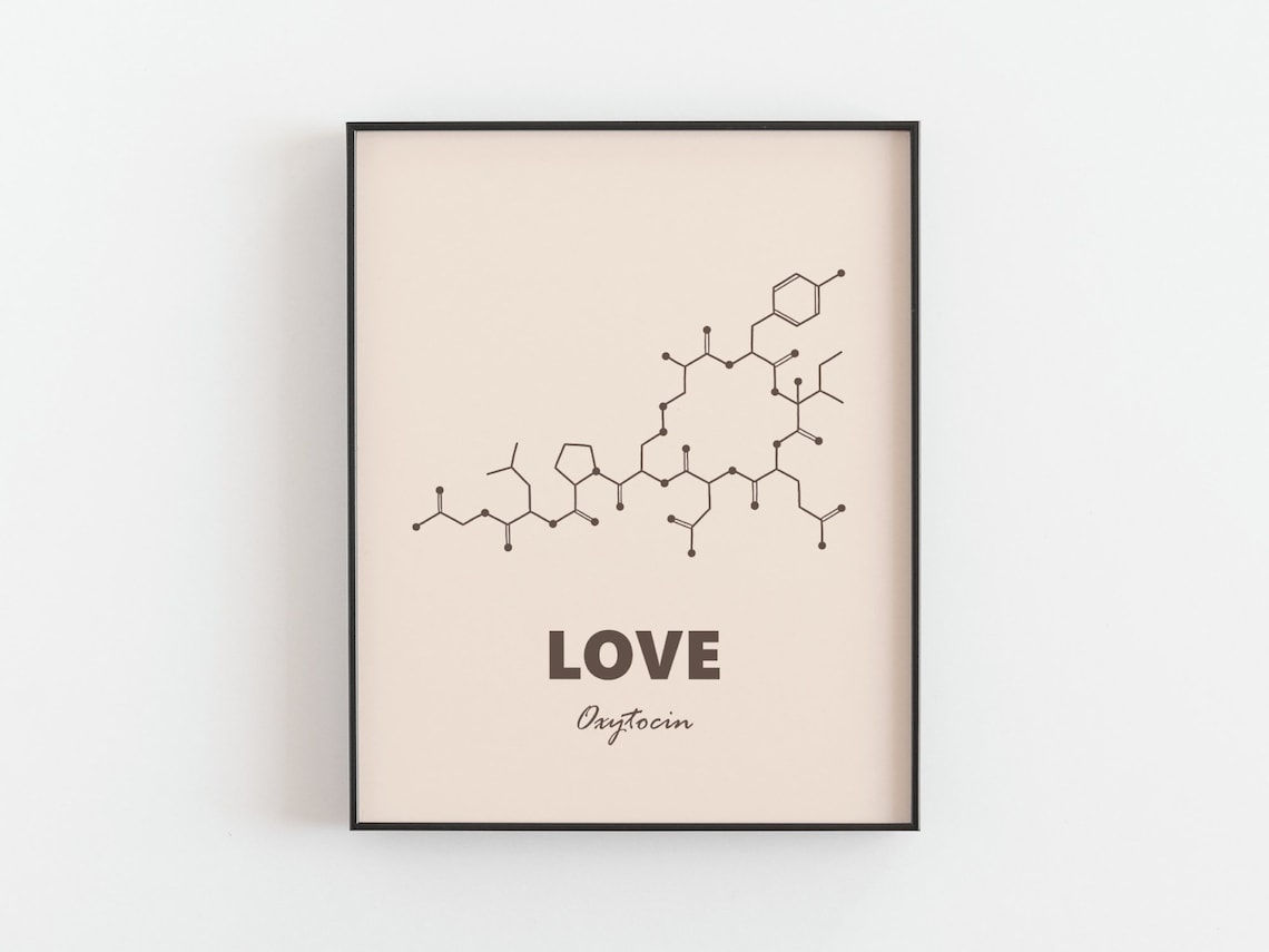 Love Molecule Print, Minimalist Chemistry Poster - Image 2