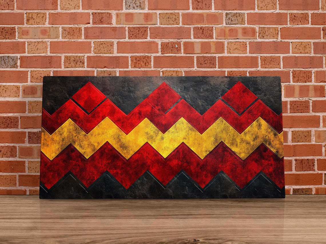 Dynamic Zigzag Composition Art Print - Image 4