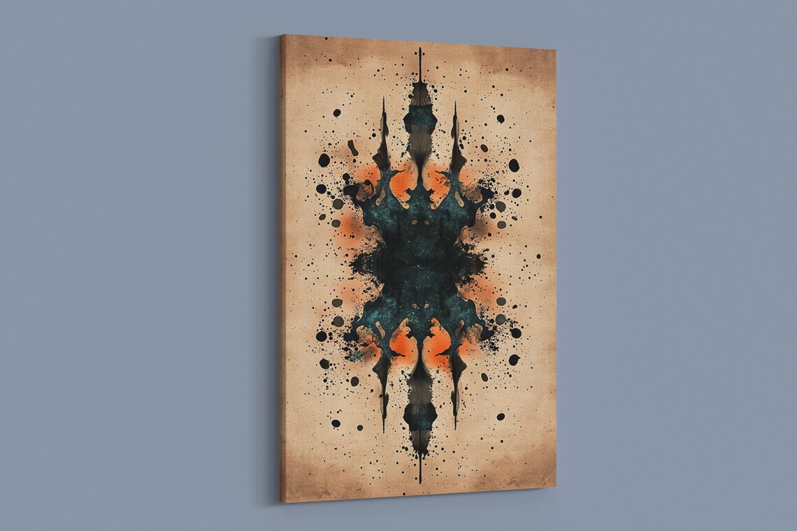 Abstract Inkblot Symmetry Wall Art Print